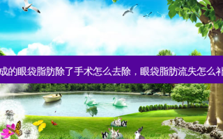 已形成的眼袋脂肪除了手术怎么去除，眼袋脂肪流失怎么补回来