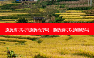 脂肪瘤可以抽脂肪治疗吗，脂肪瘤可以抽脂肪吗