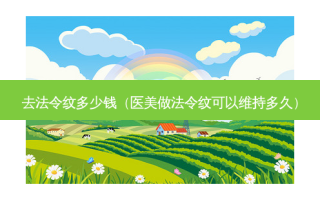 去法令纹多少钱（医美做法令纹可以维持多久）