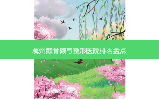 梅州颧骨颧弓整形医院排名盘点