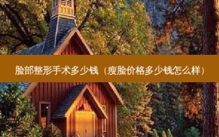 脸部整形手术多少钱（瘦脸价格多少钱怎么样）