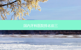 国内牙科医院排名前三