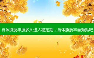自体脂肪丰脸多久进入稳定期，自体脂肪丰面颊贴吧