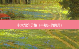 丰太阳穴价格（丰额头的费用）