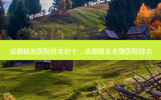 成都植发医院排名前十，成都植发老牌医院排名