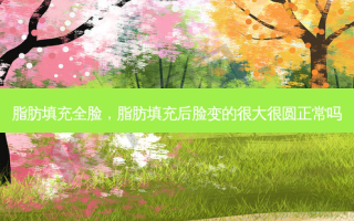 脂肪填充全脸，脂肪填充后脸变的很大很圆正常吗