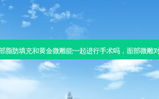 面部脂肪填充和黄金微雕能一起进行手术吗，面部微雕对比