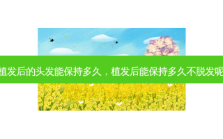 植发后的头发能保持多久，植发后能保持多久不脱发呢