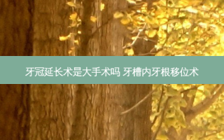 牙冠延长术是大手术吗 牙槽内牙根移位术