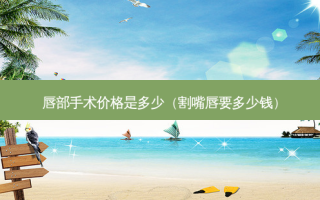 唇部手术价格是多少（割嘴唇要多少钱）