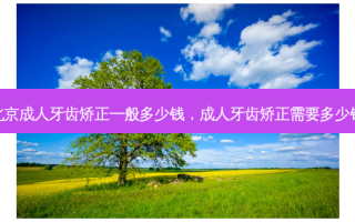 北京成人牙齿矫正一般多少钱，成人牙齿矫正需要多少钱