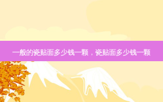 一般的瓷贴面多少钱一颗，瓷贴面多少钱一颗