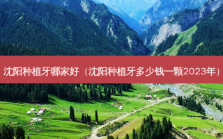 沈阳种植牙哪家好（沈阳种植牙多少钱一颗2023年）