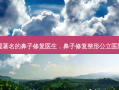 全国 *** 著名的鼻子修复医生，鼻子修复整形公立医院排名