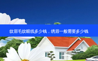 纹眉毛纹眼线多少钱，绣眉一般需要多少钱