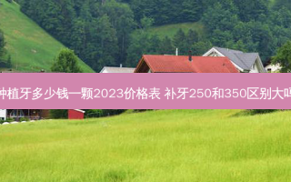 种植牙多少钱一颗2023价格表 补牙250和350区别大吗