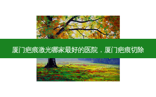 厦门疤痕激光哪家 *** 好的医院，厦门疤痕切除