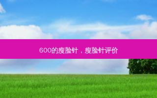 600的瘦脸针，瘦脸针评价