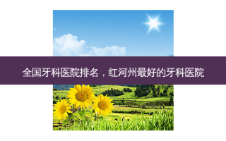 全国牙科医院排名，红河州 *** 好的牙科医院