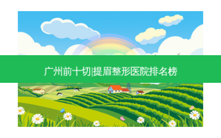 广州前十切|提眉整形医院排名榜